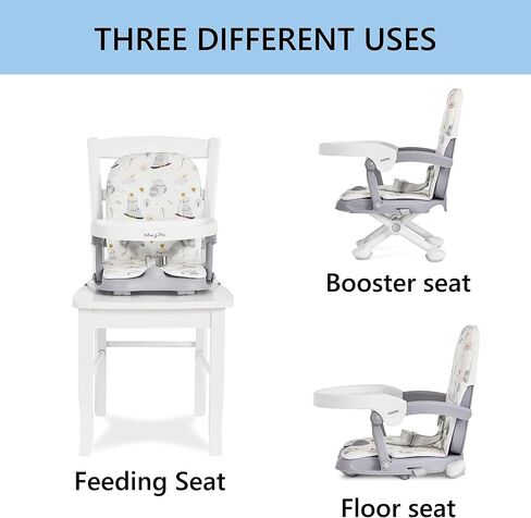 Dream On Me Munch N Go Booster Seat for Dining Table, Lightweight Compact Fold Travel Booster Seat, 3-in-1 Convertible, Four Level Height Adjustment and Easy Tray Removal in Saudi Arabia