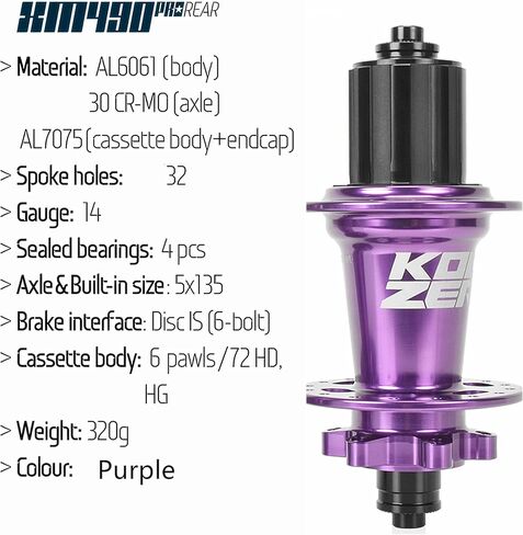 Bestparts متوافق مع Koozer XM490 Pro Mtb Hub Set 32 ​​Hole Quick Release ، Hg Hub بديل لـ Shimano 8-11 السرعة و Sram 8-10 ، Hub الأمامي 9x100mm+ المحور الخلفي 10x135mm in Saudi Arabia