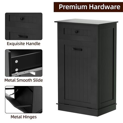 حاكم القمامة الخشبية خارج القمامة ، و 10 جالون دليل القمامة الحامل ، وجزيرة المطبخ مع عائق الغسيل ، أبيض in Kuwait