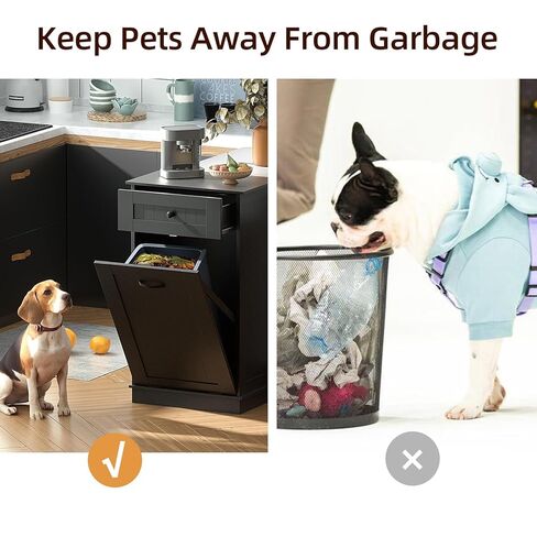 حاكم القمامة الخشبية خارج القمامة ، و 10 جالون دليل القمامة الحامل ، وجزيرة المطبخ مع عائق الغسيل ، أبيض in Kuwait