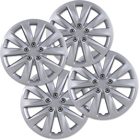 16 "أغطية حافة العجلات العالمية الممتازة - مجموعة من 4 أسماك أسود غير لامع ، ABS و PC Material Hub Protectory ، قبعات استبدال Snap -On للسيارة ، شاحنة بيك آب ، سيارات الدفع الرباعي - 16 بوصة أسود غير لامع in Saudi Arabia