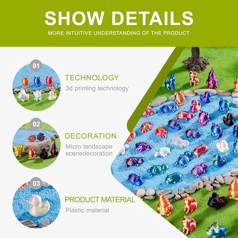 140 Pcs 3D Printed Mini Animals Set - Flowers, Owls, Puppies, Cats, Turtles, Spiders, Ducks, Spiders, Rats，2cm Figurines Gradient Colors, Safe Eco-friendly Material for Car，Home and Office Deco in Kuwait