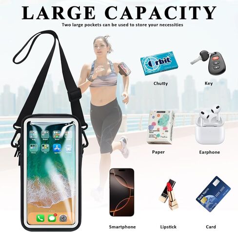 حامل هاتف MOVOYEE لتشغيل محفظة الهاتف الخلوي للنساء والرجال والأطفال، iPhone 14 13 12 11 Pro Max Xs X 8 7 6 Plus SE Mini Galaxy Ultra Edge S22 S21 S20 Note 20 10 حقيبة ذراع للمشي in Kuwait
