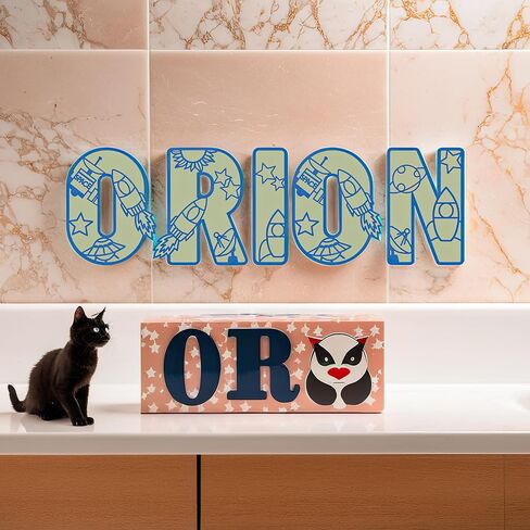 Personalized Wooden Name Sign for nursery, Wall letters Customized Name Sign Baby Room Decor, Baby Nursery Name Sign Wood Signs Personalized Baby Name Sign, Personalized Name Sign Wooden Baby Sign in Saudi Arabia