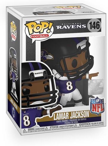 Pop Football: Ravens - Lamar [Jackson] in Throwing Stance Vinyl Figure Included with Box Protector Compatible for Funko in Saudi Arabia