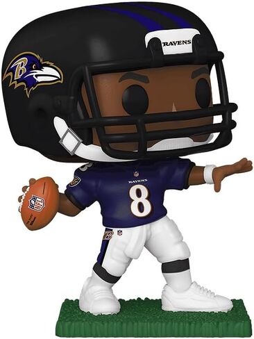 Pop Football: Ravens - Lamar [Jackson] in Throwing Stance Vinyl Figure Included with Box Protector Compatible for Funko in Saudi Arabia