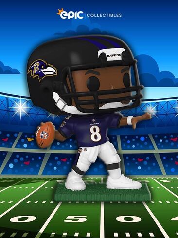 Pop Football: Ravens - Lamar [Jackson] in Throwing Stance Vinyl Figure Included with Box Protector Compatible for Funko in Saudi Arabia