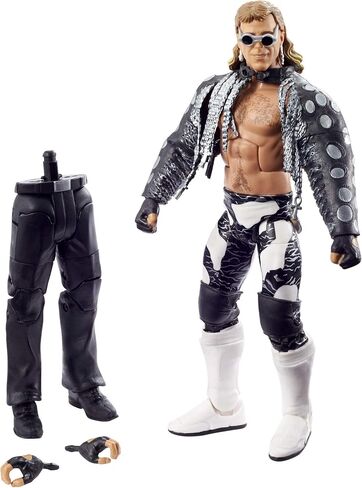 WWE Wrestlemania 37 Elite Collection Shawn Michaels Action Figure with Entrance VestSunglasses and Paul Ellering and Rocco BuildAFigure Pieces6 in Posable Collectible Gift for WWE Fans in Saudi Arabia