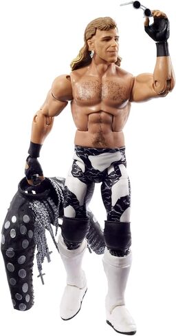 WWE Wrestlemania 37 Elite Collection Shawn Michaels Action Figure with Entrance VestSunglasses and Paul Ellering and Rocco BuildAFigure Pieces6 in Posable Collectible Gift for WWE Fans in Saudi Arabia