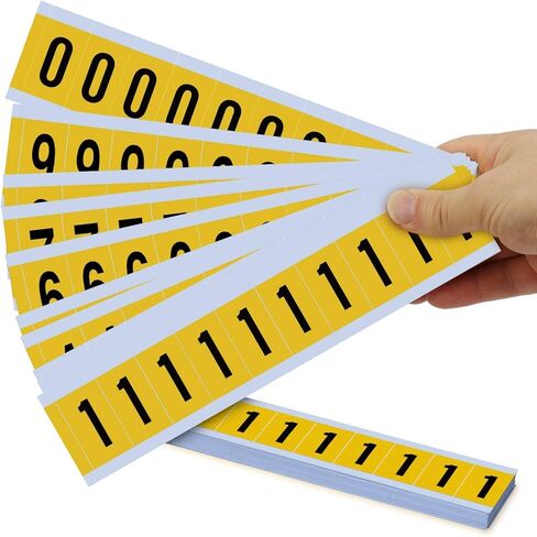 SmartSign "أرقام 0-9" ملصقات رقم لاصق mylar | 10 بطاقات/مجموعة ، 0.875 "× 1.5" ، مصنوعة في الولايات المتحدة الأمريكية in Saudi Arabia