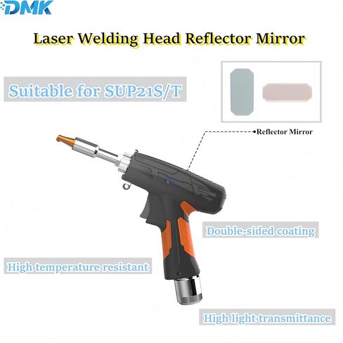 مرآة عاكس ليزر DMK ، مرايا عاكسة رأس اللحام بالليزر 30 × 14 × 2 مم لـ SUP21S/T Machine Laser Head Head Lens Lens Lender مع حامل (مع حامل لـ SUP21S/T) in Kuwait