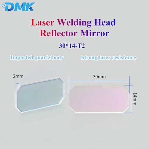 مرآة عاكس ليزر DMK ، مرايا عاكسة رأس اللحام بالليزر 30 × 14 × 2 مم لـ SUP21S/T Machine Laser Head Head Lens Lens Lender مع حامل (مع حامل لـ SUP21S/T) in Kuwait