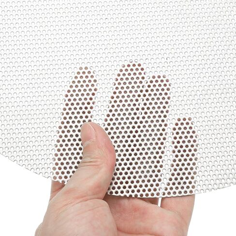 PATIKIL 4" Diameter 304 Stainless Steel Perforated Sheet, 2 Pcs 0.06" Hole 19GA Expanded Metal Mesh Round Slices Plate Screen Decorative Meshes for Ventilation Grill Smoking, Silver Tone in Saudi Arabia