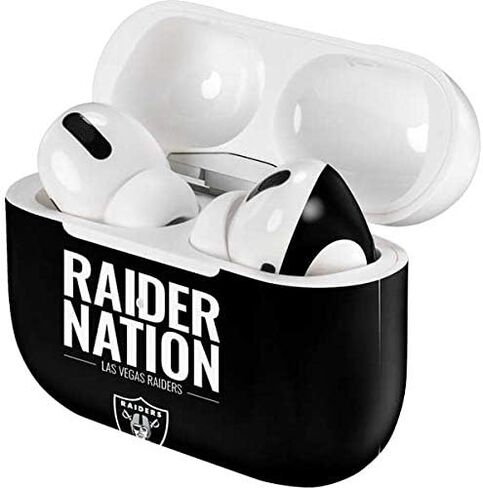 Skinit Skinit Audio Audio Skin متوافق مع Apple Airpods Pro - تصميم فريق NFL Las Vegas Raiders المرخص رسميًا in Saudi Arabia