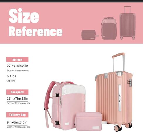 22x14x9 Airline Approved Vintage Style Carry On Luggage with Backpack Sets for Men, ABS+PC Hardshell Small 20 inch Retro Suitcase with Protective Cover & Tag (Black Brown, 20in/BP/TB) in Kuwait