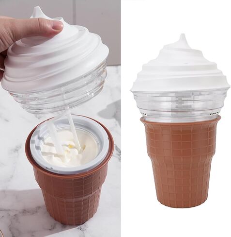 Ice Cream Maker Machine, Home DIY Ice Cream Sorbet Frozen Yogurt Maker for Home, Office, Restaurant, Bar, Party, Rapid Cooling Slushie Machine in Saudi Arabia