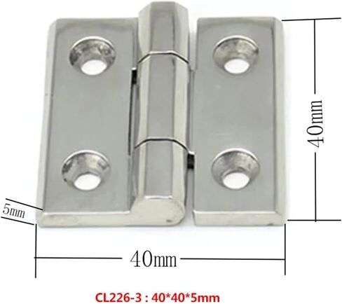 شاق 304 أبواب مفصلات الفولاذ المقاوم للصدأ سميكة 1pcs (50x50x6mm) in Saudi Arabia