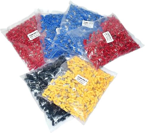 SV1.25/2/3.5/5.5 500pcs/spade معبأة معبأة الموصل السلك المعزول Terminal SV1.25-5.5 موصل سلك الكابل (الأزرق ، SV3.5-5 (500pcs)) in Saudi Arabia