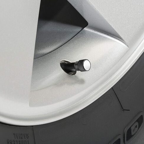 for Cadillac V Logo in Black on Black Aluminum Tire Valve Stem Caps in Saudi Arabia