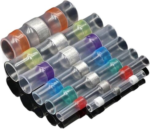 Waterproof Solder Sealed Heat Shrink Butt Wire Connector Cable Connector Terminal Insulated Wire Connector Terminal(Red) in Saudi Arabia
