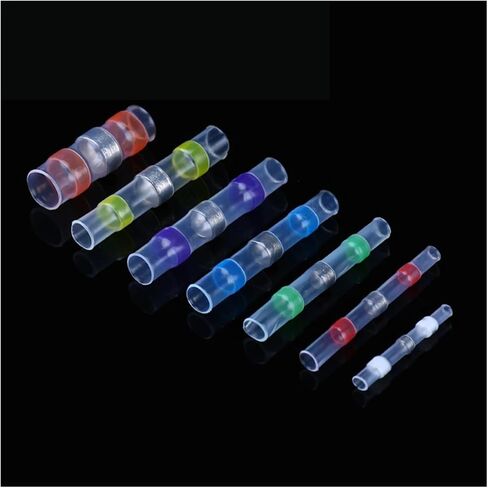 Waterproof Solder Sealed Heat Shrink Butt Wire Connector Cable Connector Terminal Insulated Wire Connector Terminal(Red) in Saudi Arabia