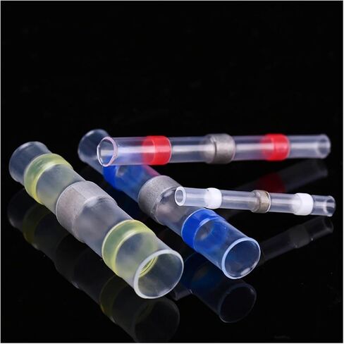Waterproof Solder Sealed Heat Shrink Butt Wire Connector Cable Connector Terminal Insulated Wire Connector Terminal(Red) in Saudi Arabia