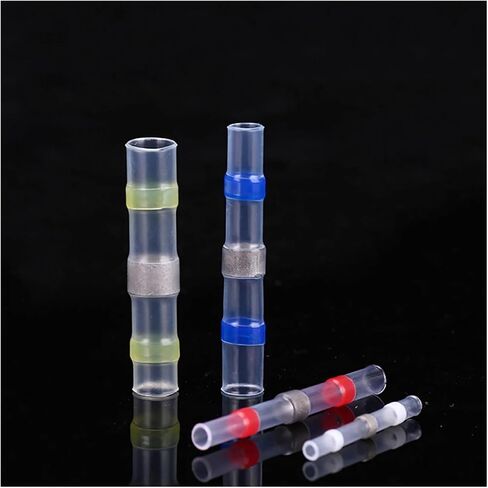Waterproof Solder Sealed Heat Shrink Butt Wire Connector Cable Connector Terminal Insulated Wire Connector Terminal(Red) in Saudi Arabia