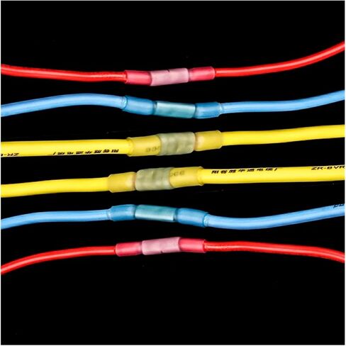 50-Piece Insulated Cable Crimp Terminal Waterproof Sealed Heat Shrink Butt Sleeve Connector Wire Connector Kit(Blue) in Saudi Arabia