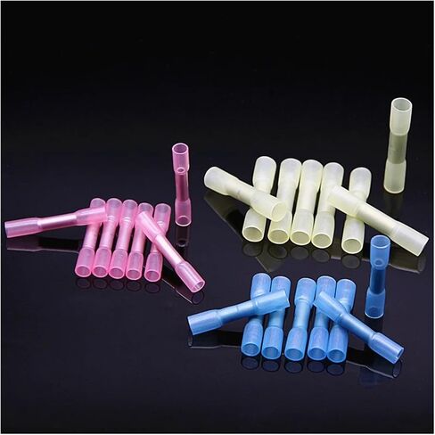 50-Piece Insulated Cable Crimp Terminal Waterproof Sealed Heat Shrink Butt Sleeve Connector Wire Connector Kit(Blue) in Saudi Arabia