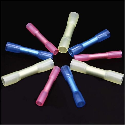 50-Piece Insulated Cable Crimp Terminal Waterproof Sealed Heat Shrink Butt Sleeve Connector Wire Connector Kit(Blue) in Saudi Arabia