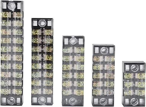 Double Row Fence Screw Terminal Block TB-1512 with Wire Connector 600V 15A 3/4/6/8/10/12 Parallel Position Box 1PC(TB1503,Iron Conductor) in Saudi Arabia
