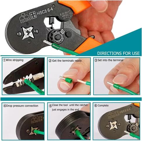 1200 Piece Wire Ferrule, Insulated Crimp Pin Terminal Kit for Projects, AWG 24-7, 8 Sizes, Ferrule Crimp Kit in Saudi Arabia