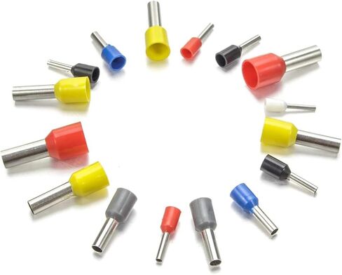 1200 Piece Wire Ferrule, Insulated Crimp Pin Terminal Kit for Projects, AWG 24-7, 8 Sizes, Ferrule Crimp Kit in Saudi Arabia