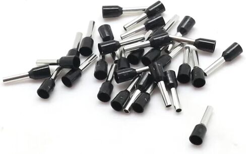 100pcs/pack أدوات الطاقة e16-12 PVC نهاية الذرة نهاية السلك تجعد الموصل 16mm2 كبل مجموعة (أسود) in Saudi Arabia