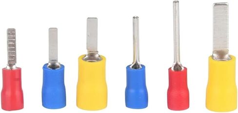 410 PCS Assorted Crimp Pre-Insulated Terminal Spades DBV+PTV 0.5-6MM² 10-22AWG Cold Pressed Pin Cable Connectors in Saudi Arabia