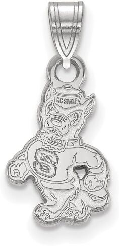 NC State Small (1/2 Inch) Pendant (Sterling Silver) in Saudi Arabia