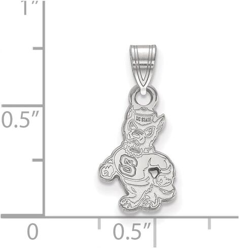 NC State Small (1/2 Inch) Pendant (Sterling Silver) in Saudi Arabia