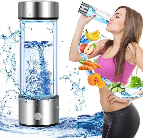 مولد زجاجة ماء الهيدروجين 2 حزمة 2025 W SPE/PEM Tech Water Eonizer ، آلة الماء المهدرج المحمولة تحسين الماء في 3 دقائق غنية بالهيدروجين in Kuwait