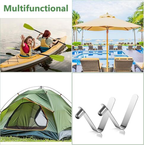 8 Pieces Paddle Spring Snap Clips Push Button Spring Clips Kayak Tent Pole Clip Stainless Steel Push Pin Clip Tent Pole Pushes Button Springs Locking Tube Pins for Kayak Paddles Camping Tents Poles in Saudi Arabia