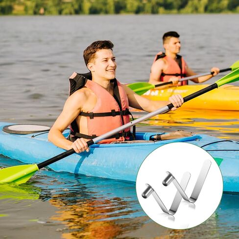 8 Pieces Paddle Spring Snap Clips Push Button Spring Clips Kayak Tent Pole Clip Stainless Steel Push Pin Clip Tent Pole Pushes Button Springs Locking Tube Pins for Kayak Paddles Camping Tents Poles in Saudi Arabia