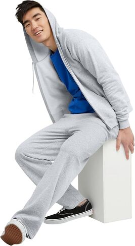 Hanes EcoSmart Full-Zip Hooded Sweatshirt 2XL Smoke Grey in Saudi Arabia