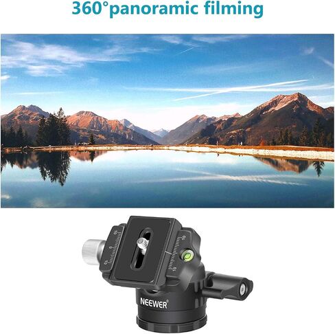 NEEWER Tripod Head, 360° Rotating Panoramic Ball Head with 1/4" Quick Shoe Plate for Tripod Monopod Slider DSLR Camera Camcorder, Max Load up to 5kg/11lb – GM28 in Saudi Arabia