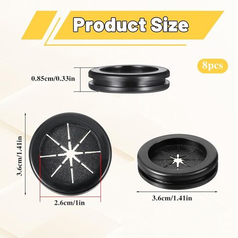 1" ID 1-1/4" 8Pcs Drill Hole Rubber Grommets 26mm Wire Holes Cover Wire Protection Grommet Wiring Firewall Hole Plugs for Cord Management and Protection of Cabinet Electrical Appliance Tubing Plumbing in Kuwait