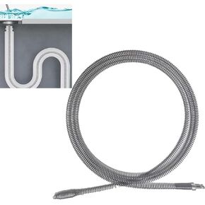 صرف الأفعى ، مزيل سد الصرف الزنبركي مع موصل الحفر الكهربائي ، متينة أداة تصريف الأفعى المعدنية للمعادن لمطبخ المجاري المطبخ الحمام غير محفوظة ، 1 PCS 118.1 بوصة 9.8 قدم in Kuwait