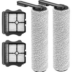 Floor ONE S5 Roller Brush Replacement and Vacuum Filter Kit Compatible with Tineco Floor ONE S5/S5 PRO 2/iFLOOR 5 Breeze Cordless Wet Dry Vacuum Cleaner, 2 Roller Brush, 2 Filters 【Not Fit S5 Combo】 in Saudi Arabia