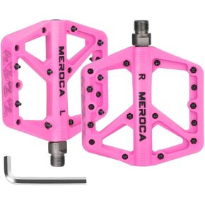 MEROCA Mountain Bike Nylon Pedals, Mountain Bike Pedals, Non-Slip Lightweight Nylon Fiber Bicycle Pedals in Kuwait
