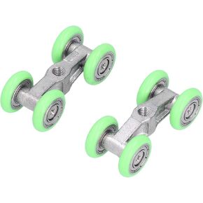 2pcs عجلات العجلة عداء الدفع السحب U على شكل 4 عجلة من الفولاذ المقاوم للصدأ بكرات الباب بكرات الحمام المطبخ مزدوج الباب متين هادئة تحمل سلس قطرها 20 مم 5 ملم in Kuwait