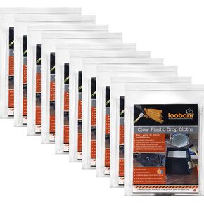 10 Piece Painter Plastic Drop Cloths Sheet,Waterproof Anti-dust Cover,9x12 Feet Disposable Tarp for Painting for Couch/Furniture Cover in Saudi Arabia