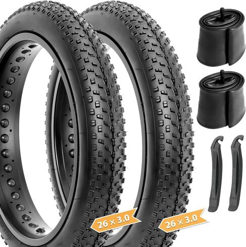 Hycline Fat Bike Pike Tyre: 20x3.0/26 × 3.0 بوصة ، إطارات دراجة MTB مقاومة للثقب ، جميع إطارات الدراجات عالية الكثافة مع شارع أو درب ركوب الخيل in Saudi Arabia