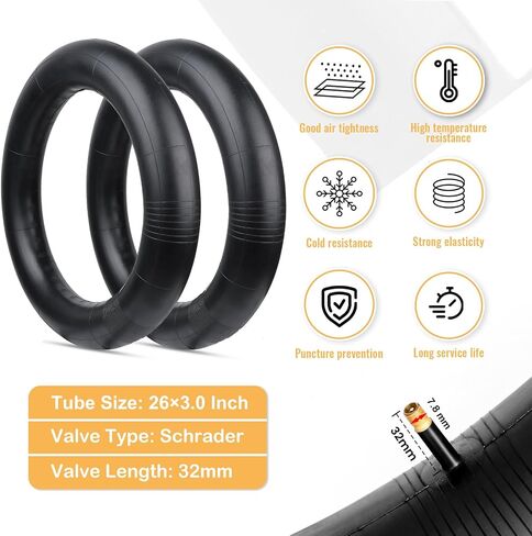 Hycline Fat Bike Pike Tyre: 20x3.0/26 × 3.0 بوصة ، إطارات دراجة MTB مقاومة للثقب ، جميع إطارات الدراجات عالية الكثافة مع شارع أو درب ركوب الخيل in Saudi Arabia